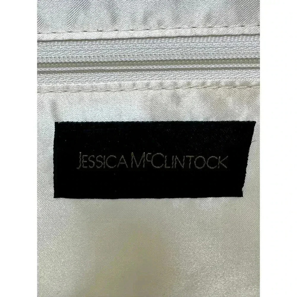 Jessica McClintock Vintage Silver Mesh Purse Clutch 80's - Picture 9 of 14